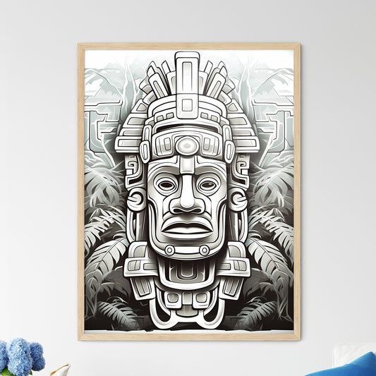 Statue Of A Man In A Jungle Art Print Default Title