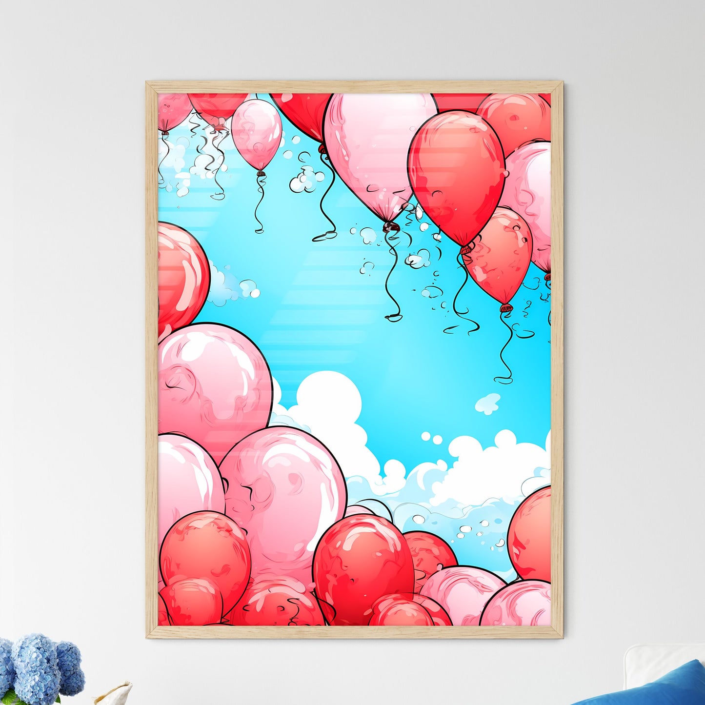 Group Of Balloons In The Sky Art Print Default Title