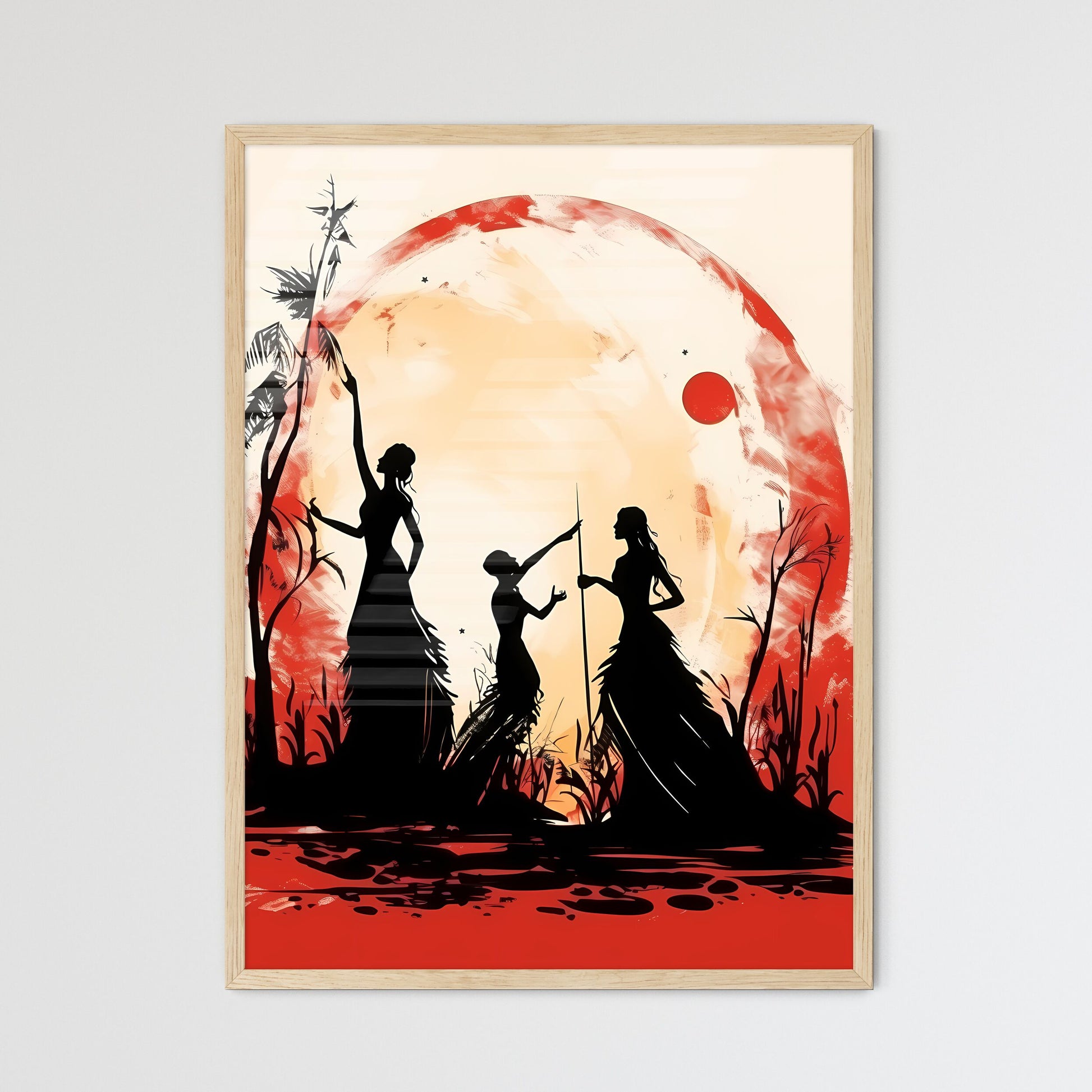 Group Of Women Dancing In The Sun Art Print Default Title