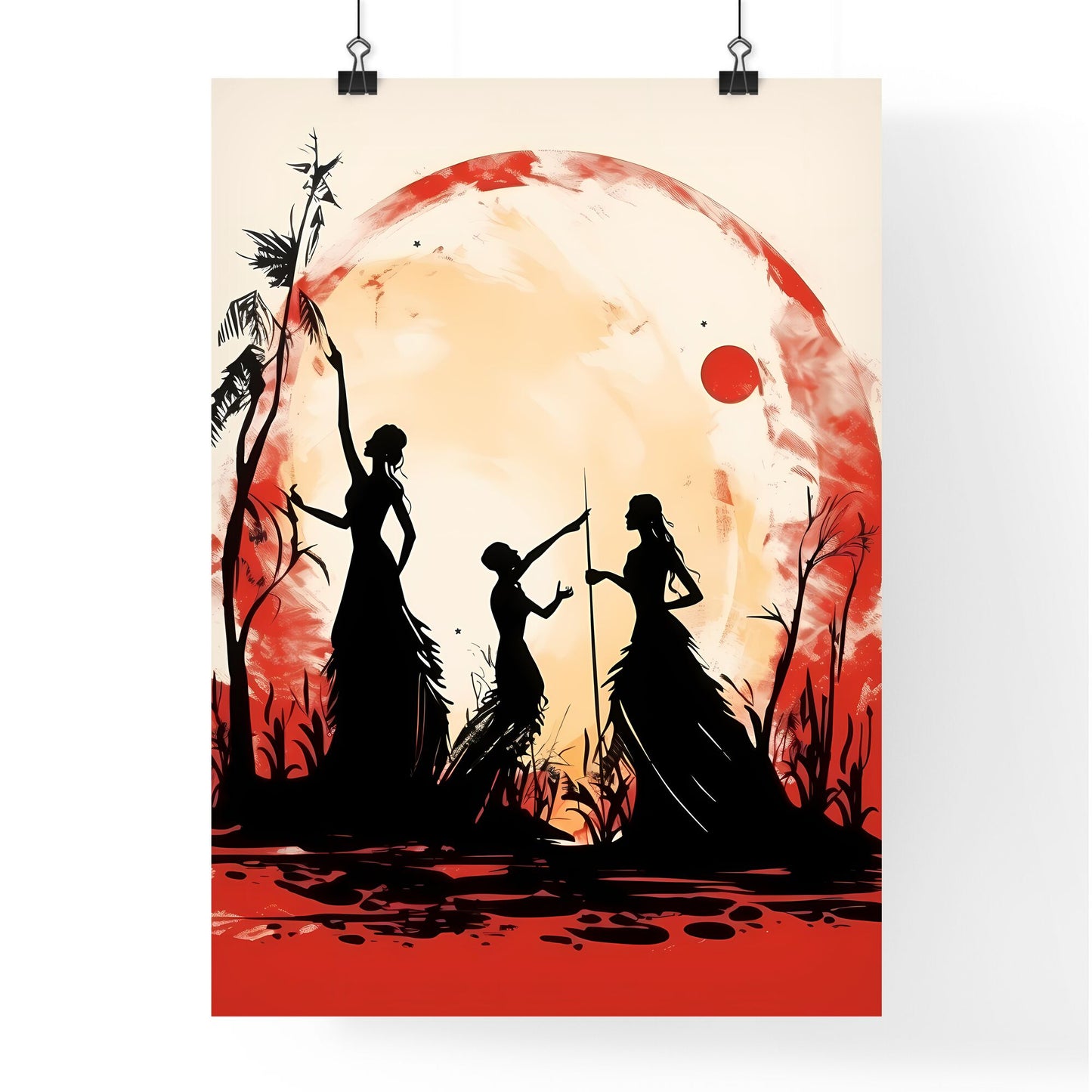 Group Of Women Dancing In The Sun Art Print Default Title