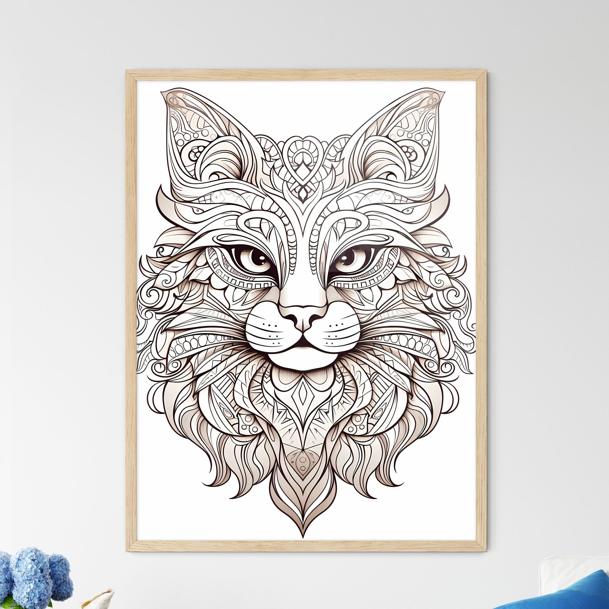 Drawing Of A Cat Art Print Default Title