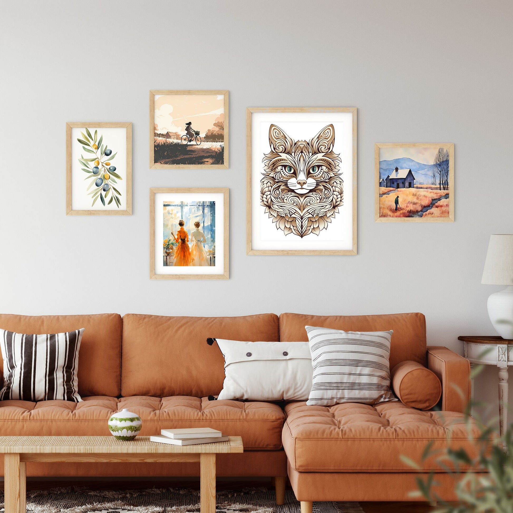 Cat With Ornate Patterns Art Print Default Title