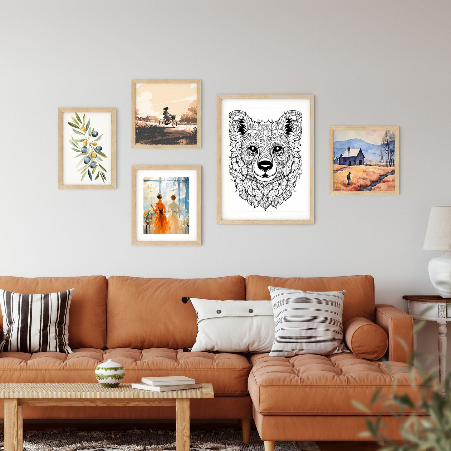 Black And White Drawing Of A Dogs Head Art Print Default Title