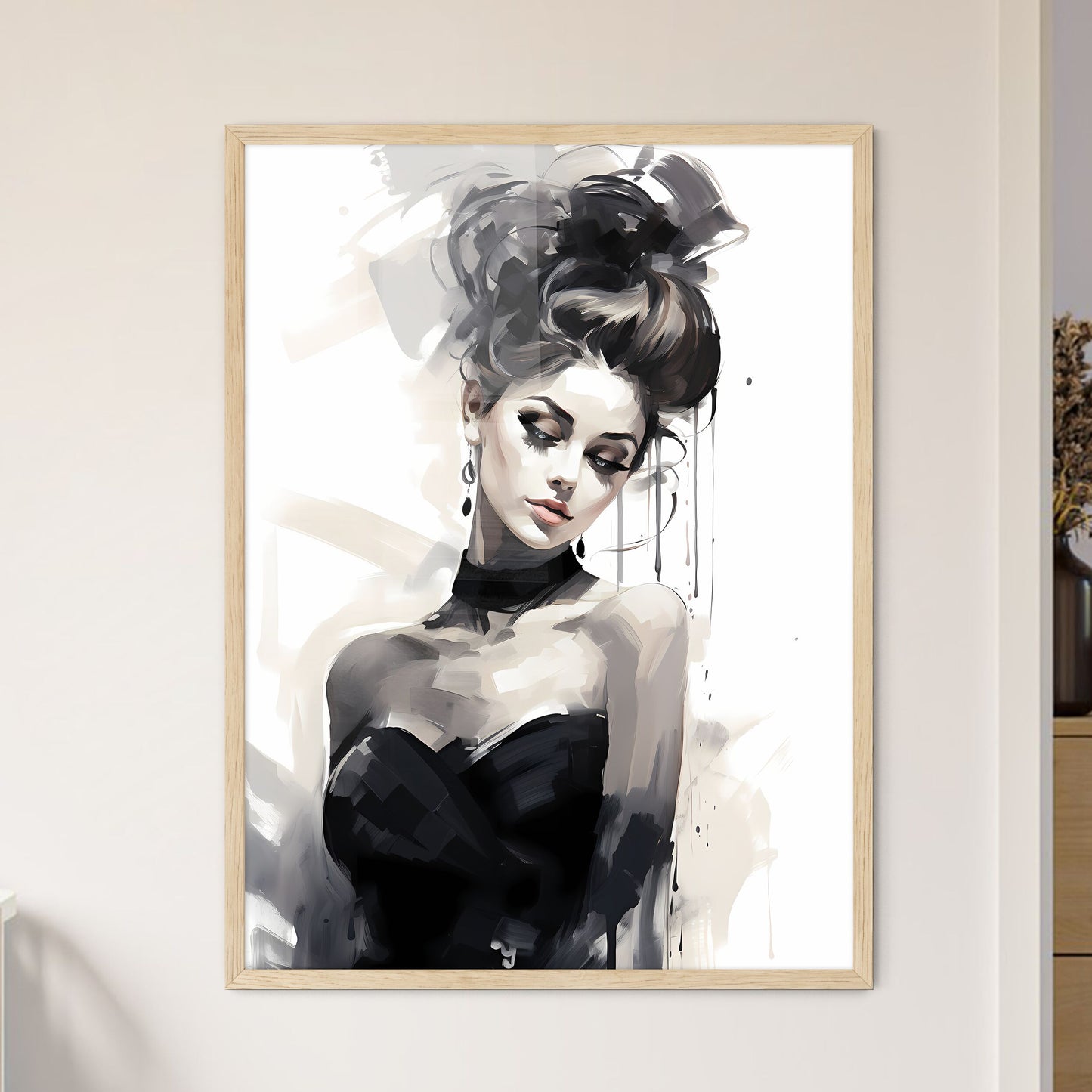 Woman With A High Bun Art Print Default Title