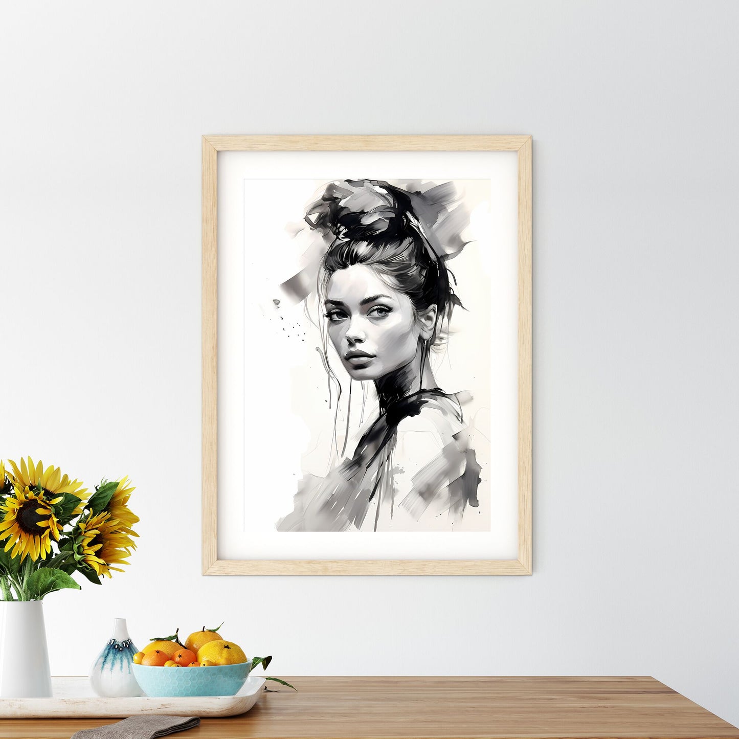 Drawing Of A Woman Art Print Default Title