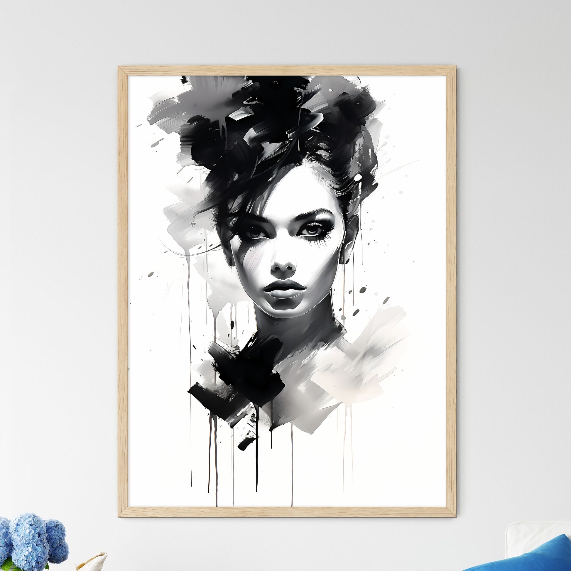 Painting Of A Womans Face Art Print Default Title