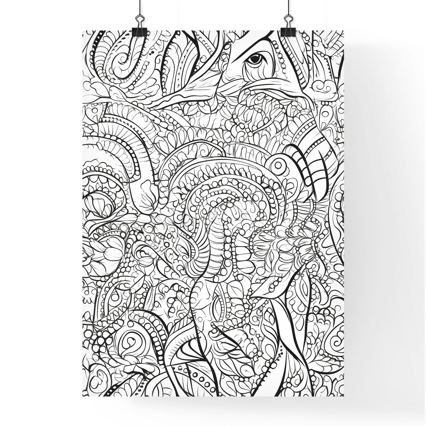 Black And White Pattern Art Print Default Title