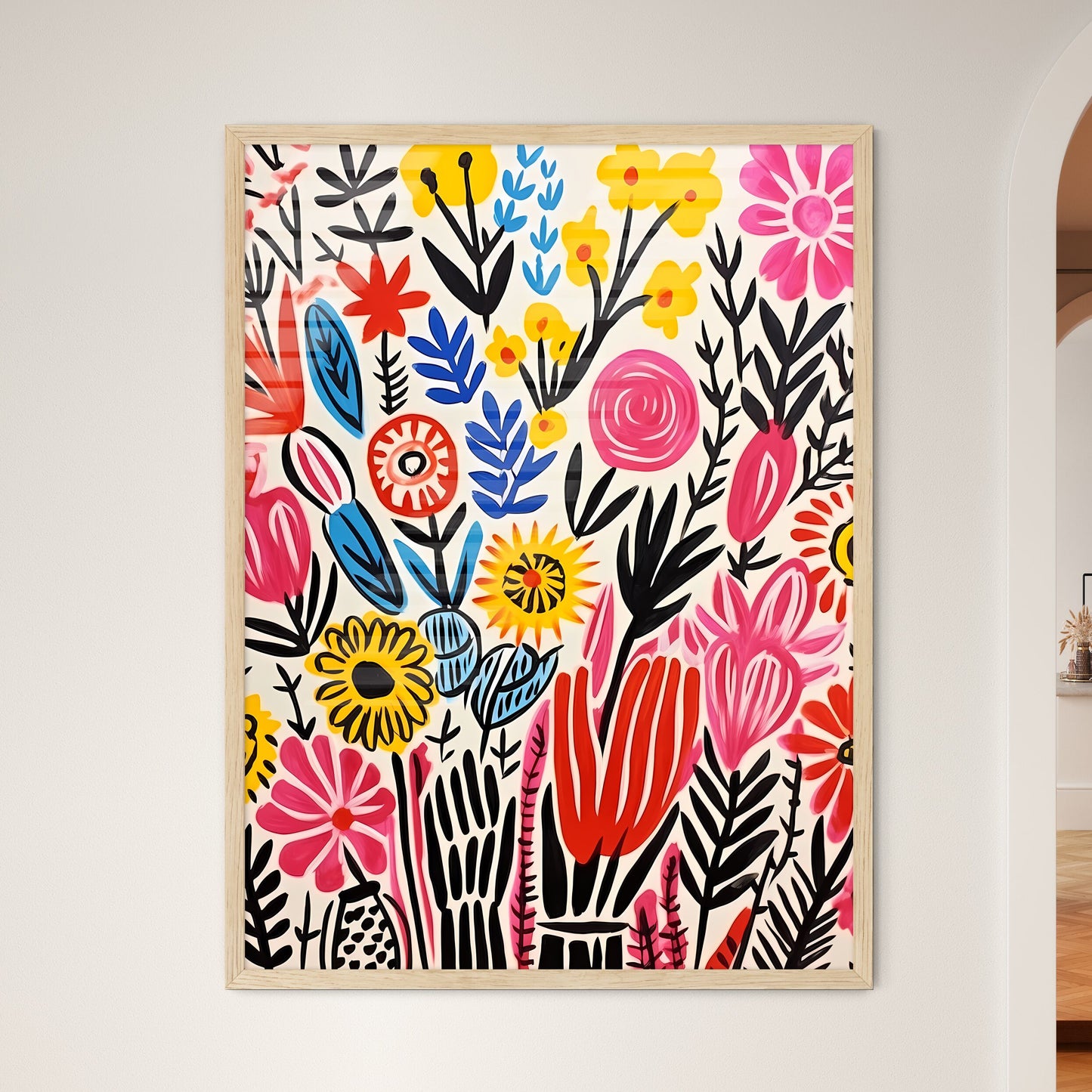 Painting Of Flowers And Leaves Art Print Default Title