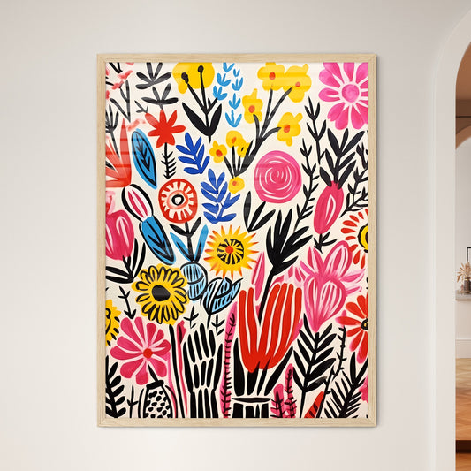 Painting Of Flowers And Leaves Art Print Default Title