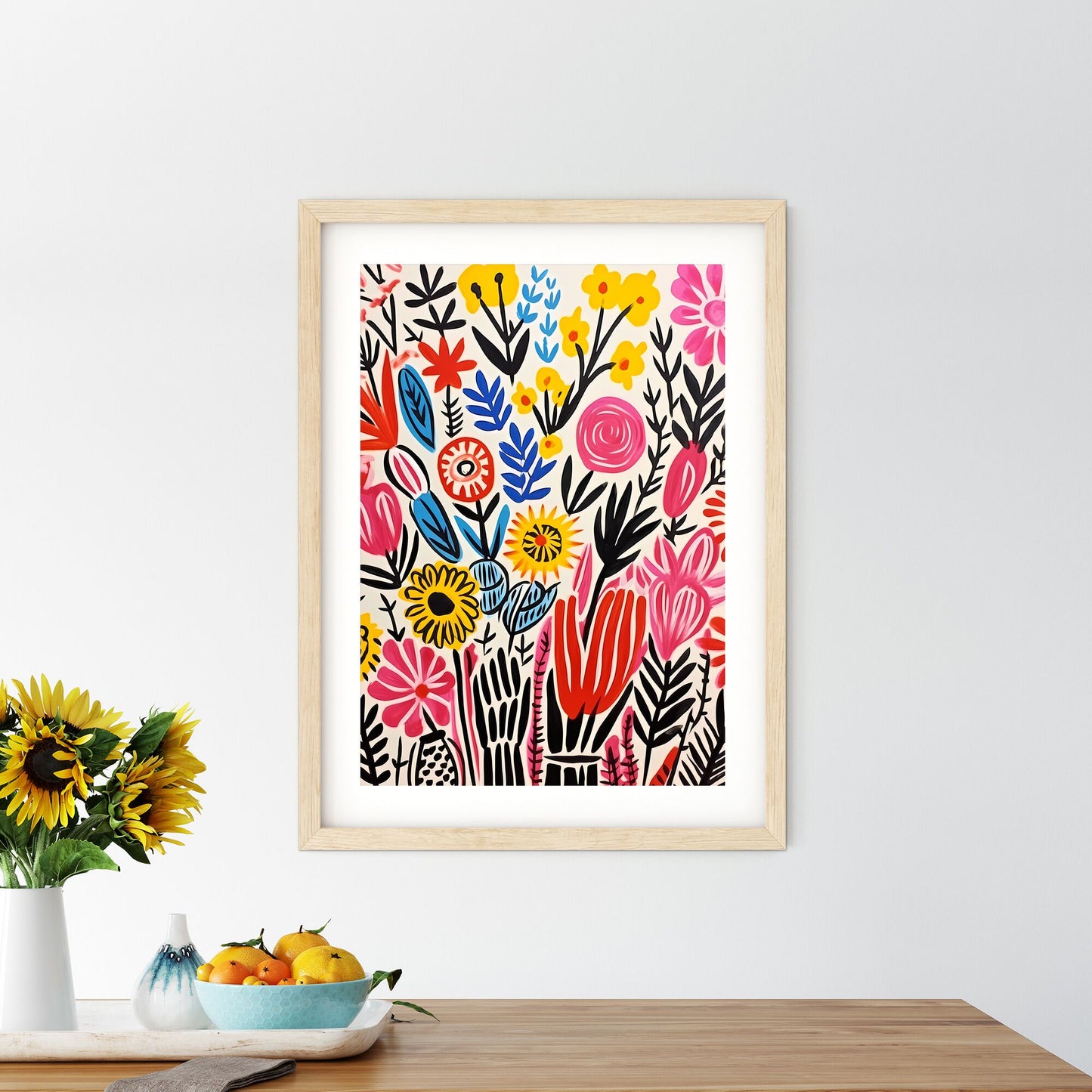 Painting Of Flowers And Leaves Art Print Default Title