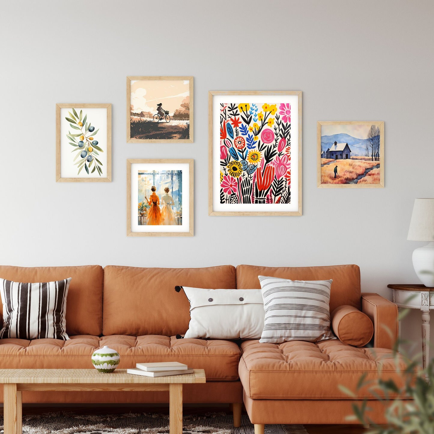 Painting Of Flowers And Leaves Art Print Default Title