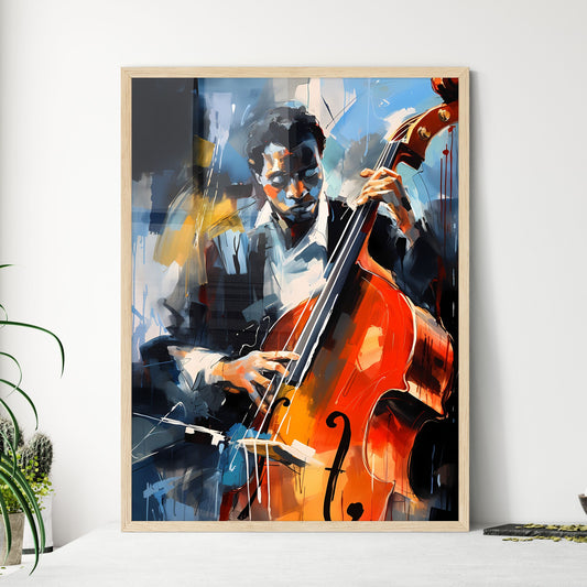 Man Playing A Cello Art Print Default Title