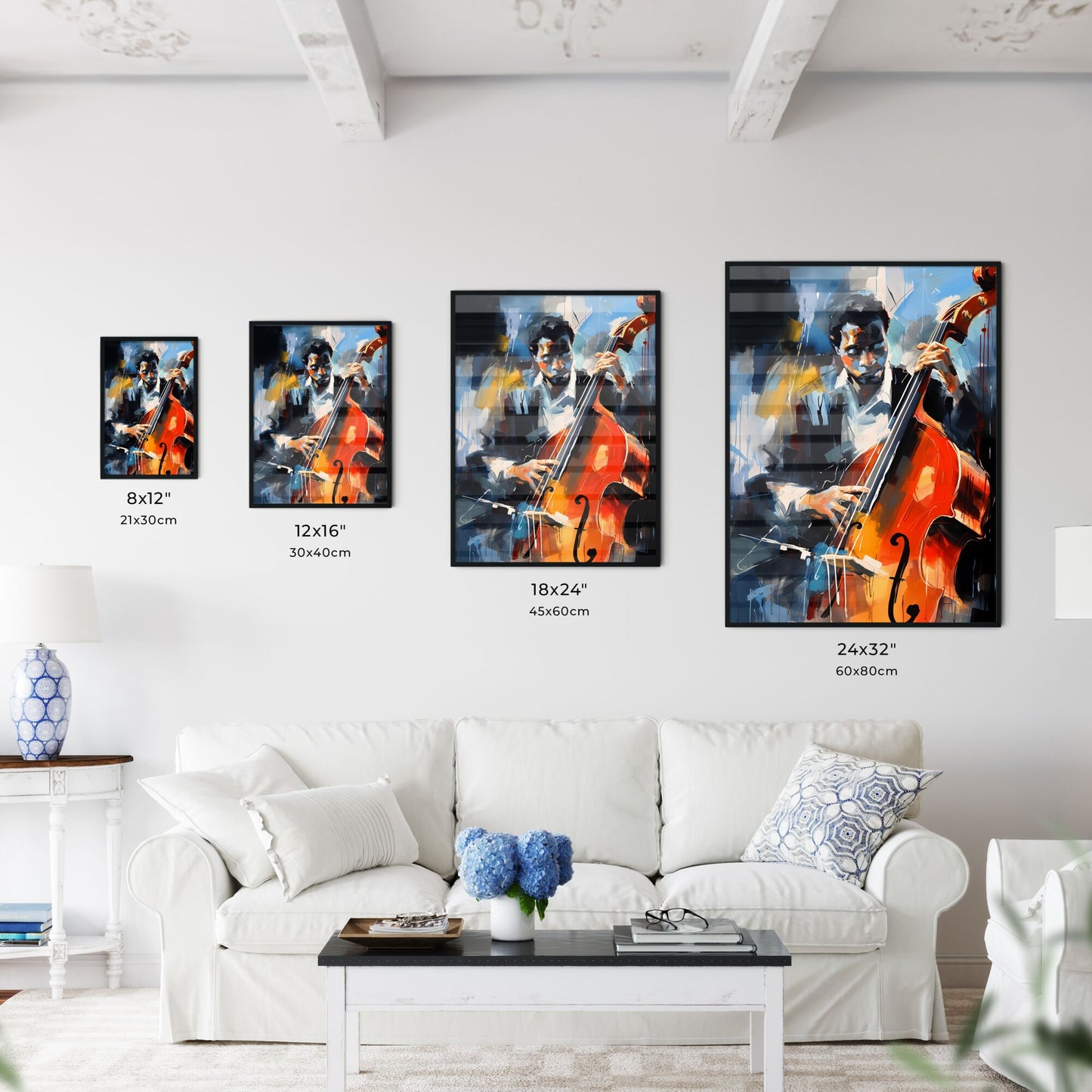 Man Playing A Cello Art Print Default Title