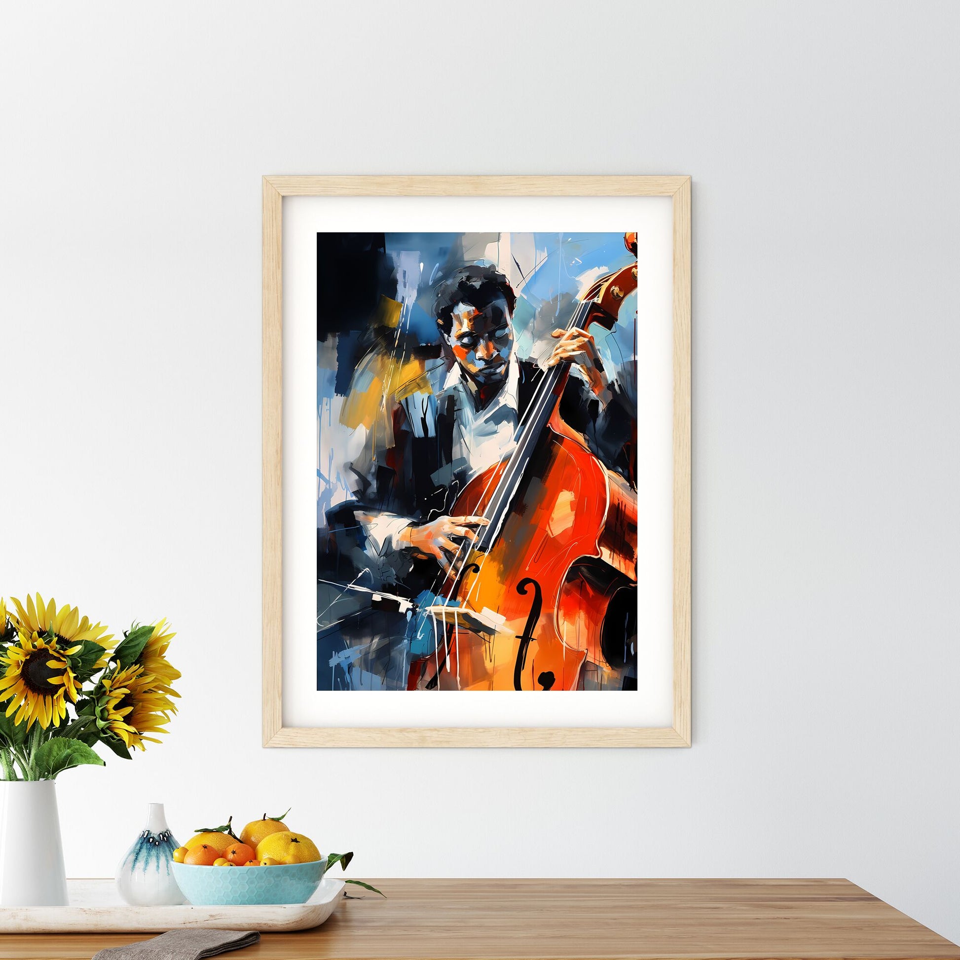 Man Playing A Cello Art Print Default Title