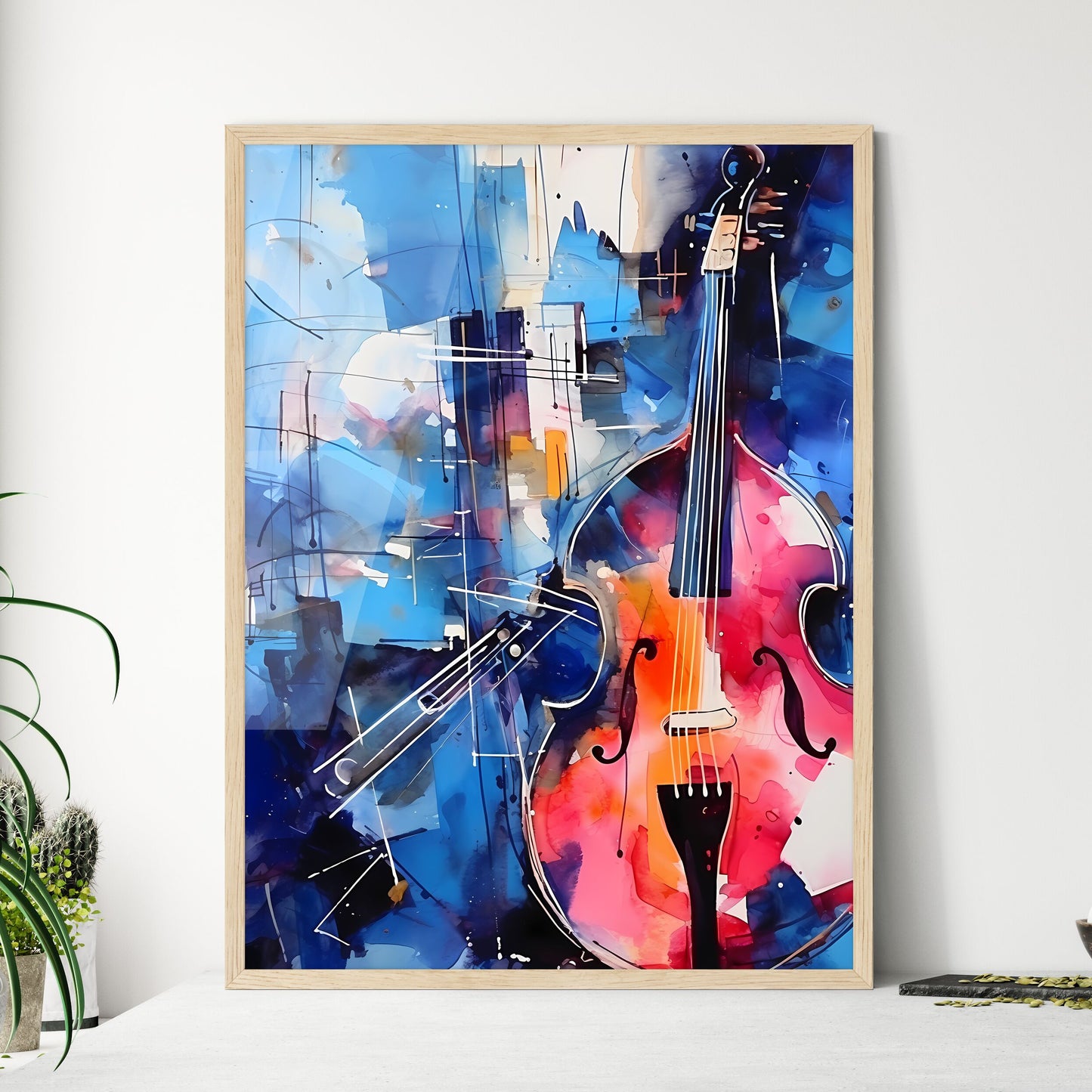 Painting Of A Cello Art Print Default Title