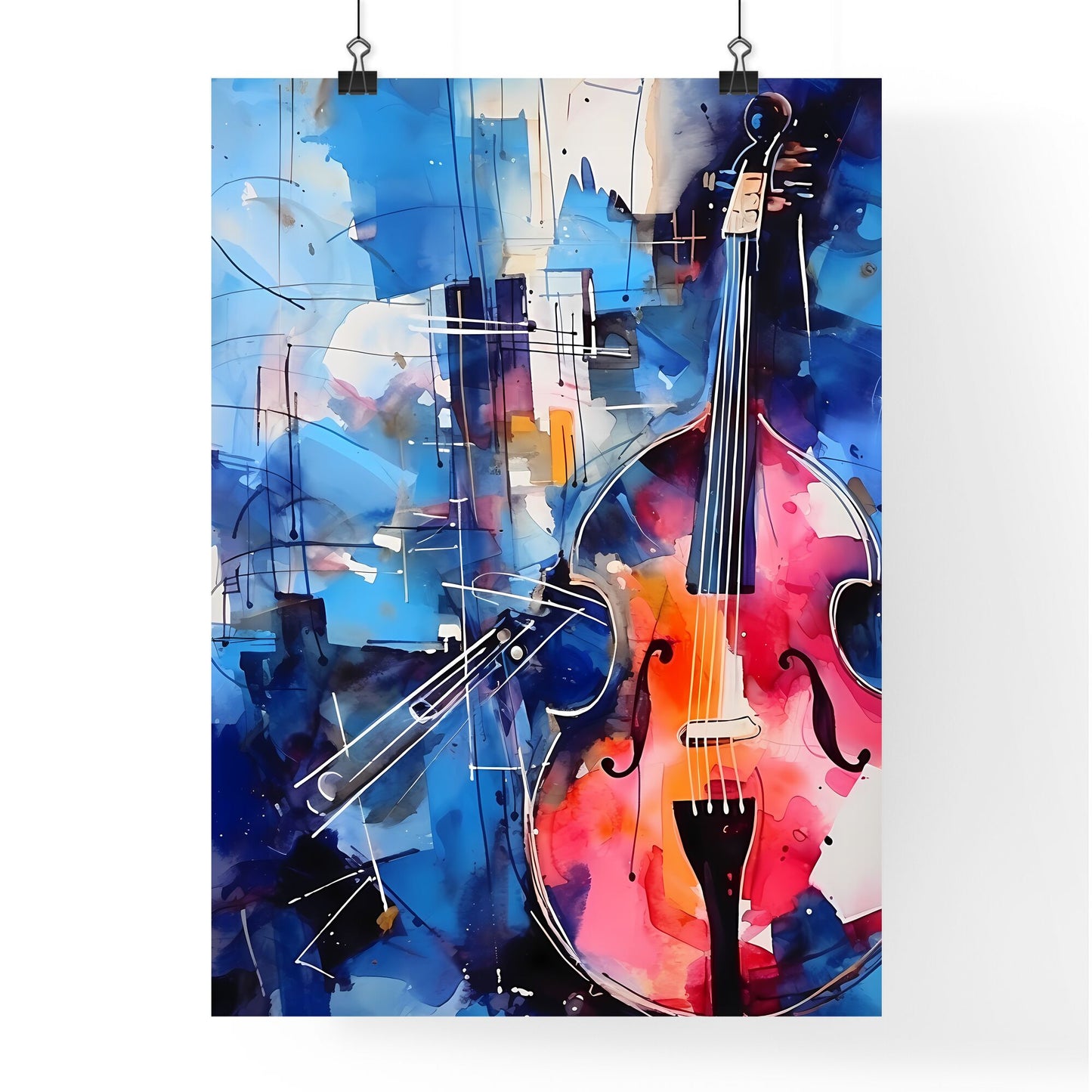 Painting Of A Cello Art Print Default Title