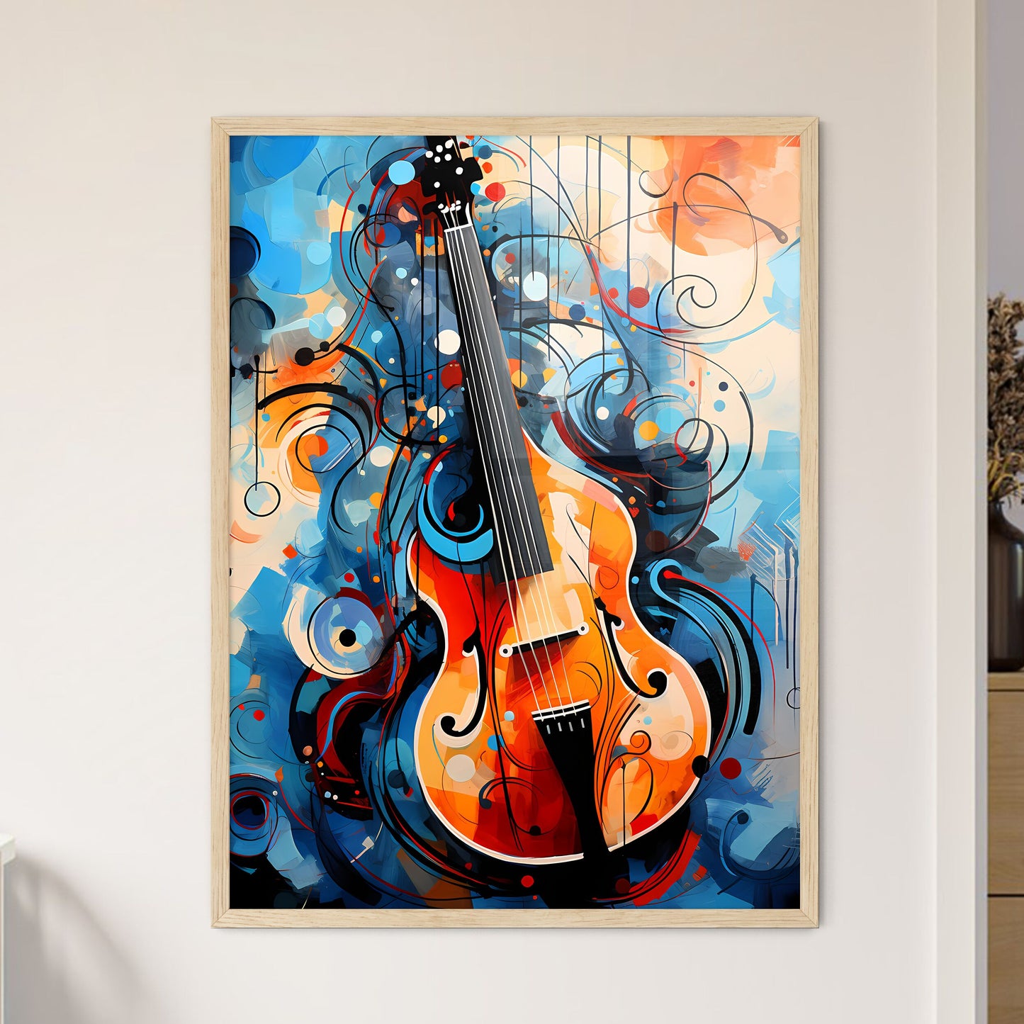 Painting Of A Guitar Art Print Default Title