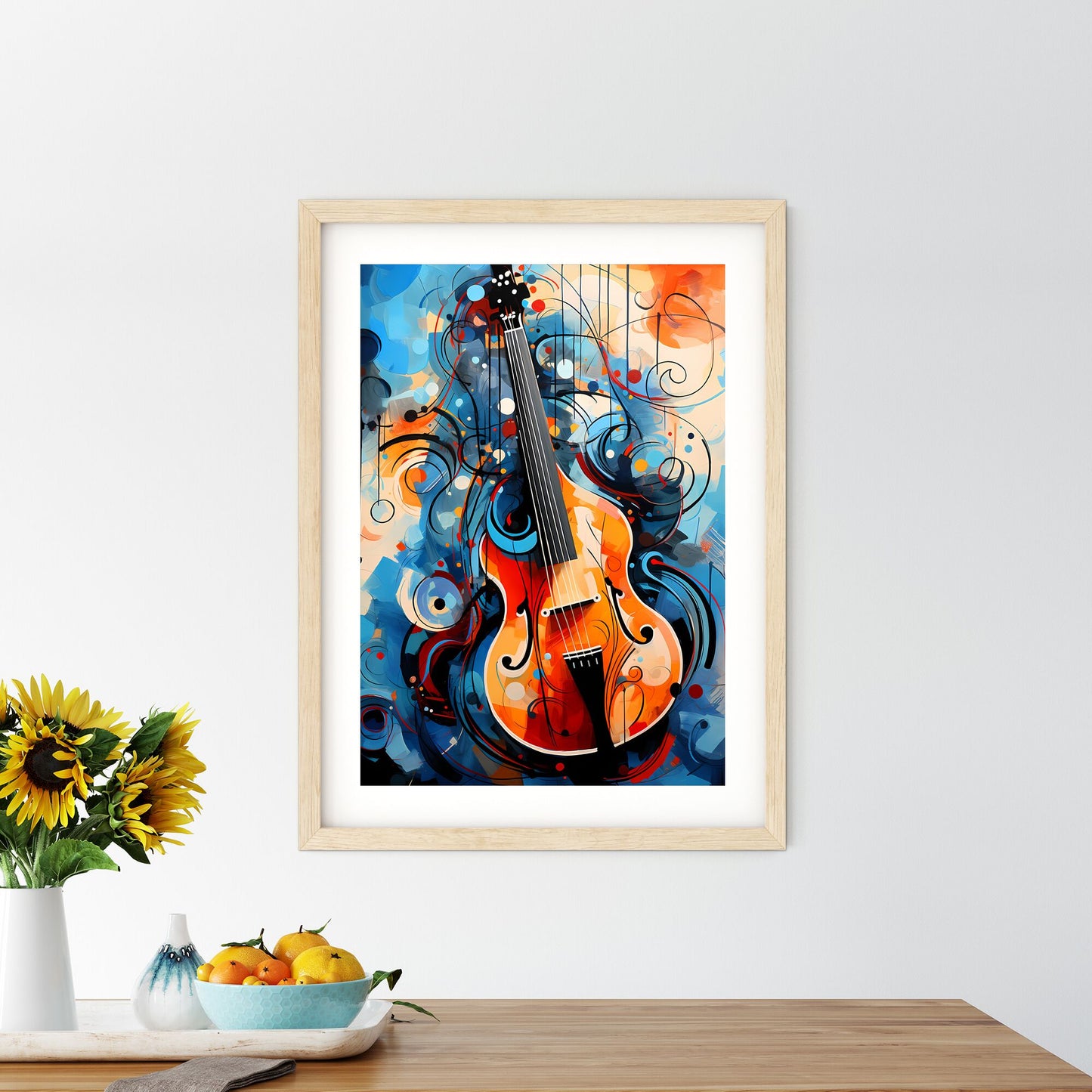 Painting Of A Guitar Art Print Default Title