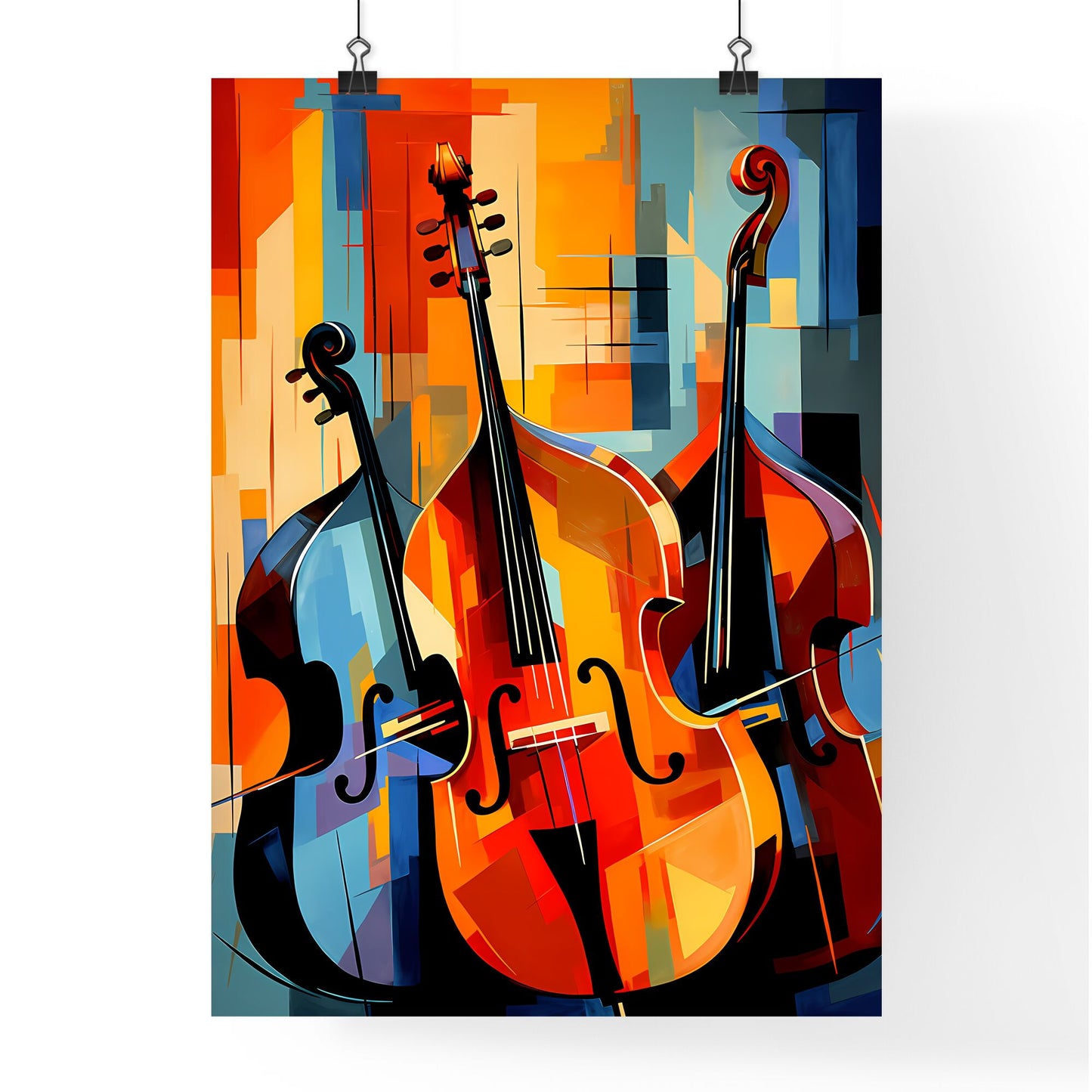 Painting Of Two Cellos Art Print Default Title