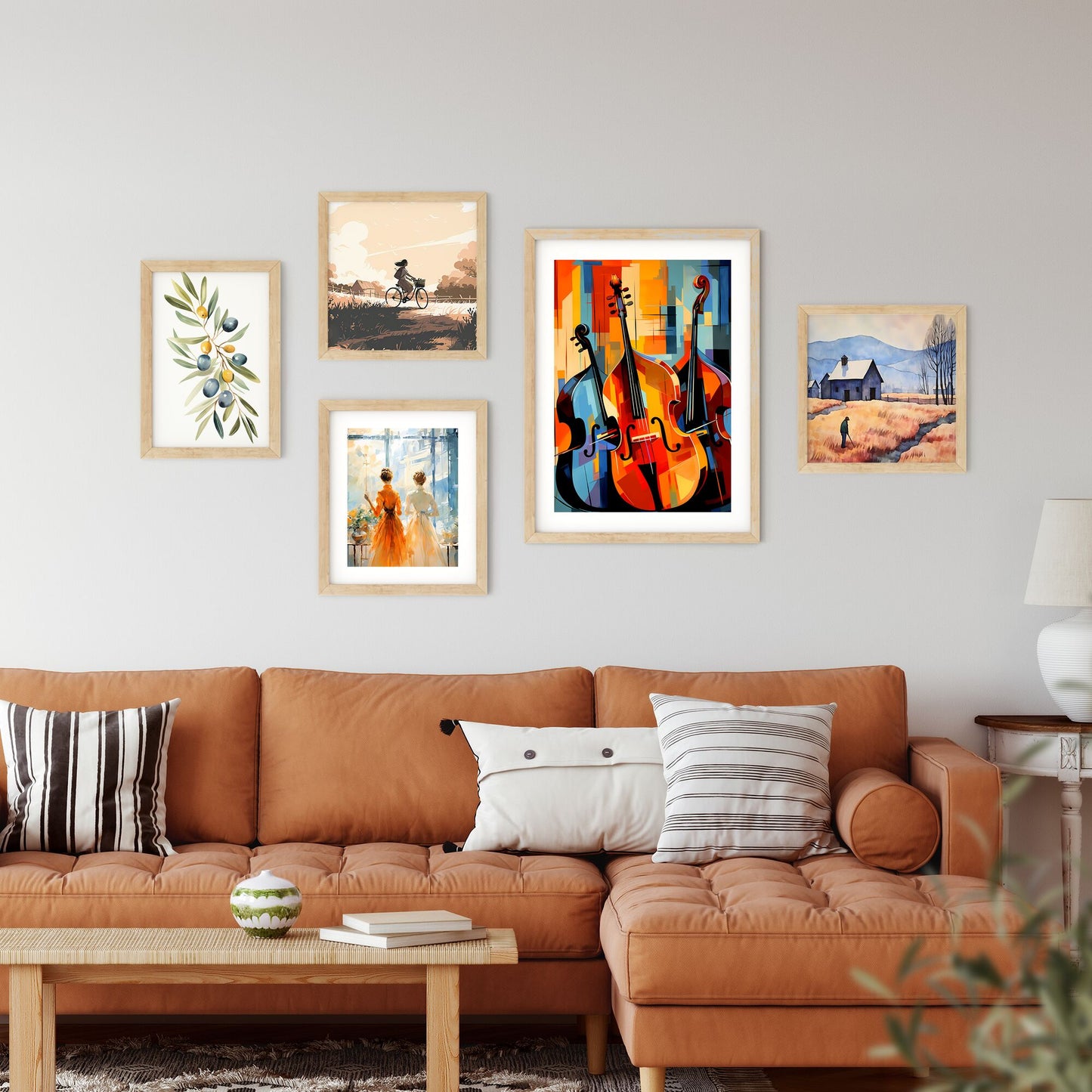 Painting Of Two Cellos Art Print Default Title