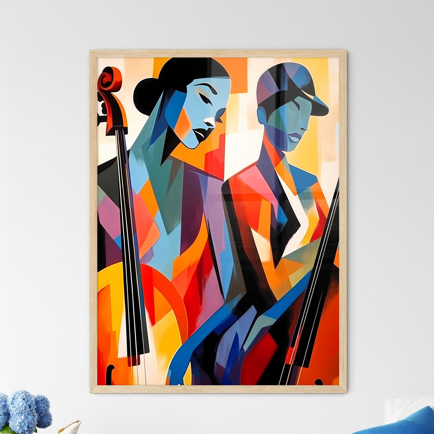 Painting Of A Couple Of Women Playing A Violin Art Print Default Title