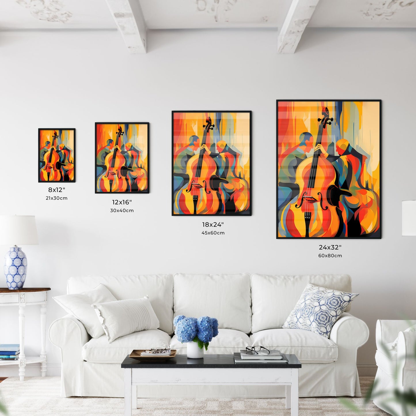 Man Playing A Cello Art Print Default Title