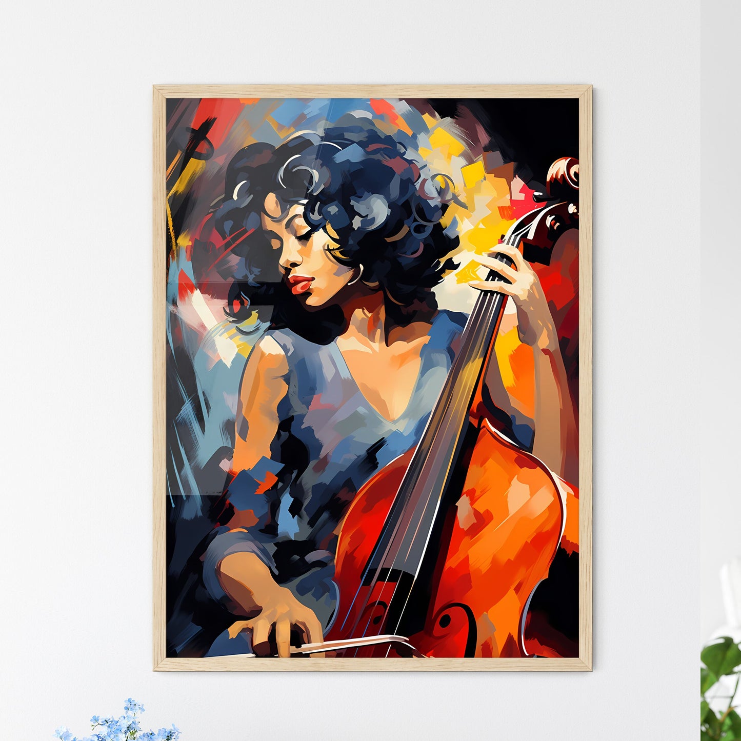 Woman Playing A Cello Art Print Default Title