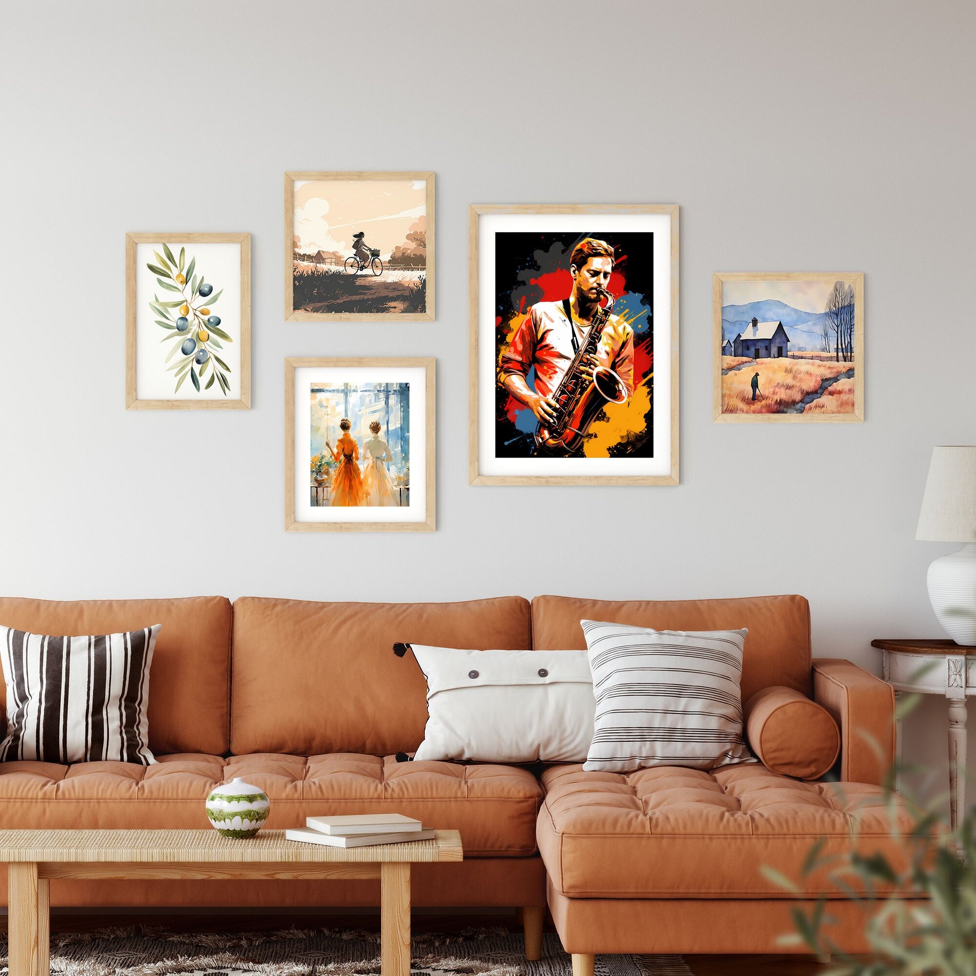 Man Playing A Saxophone Art Print Default Title