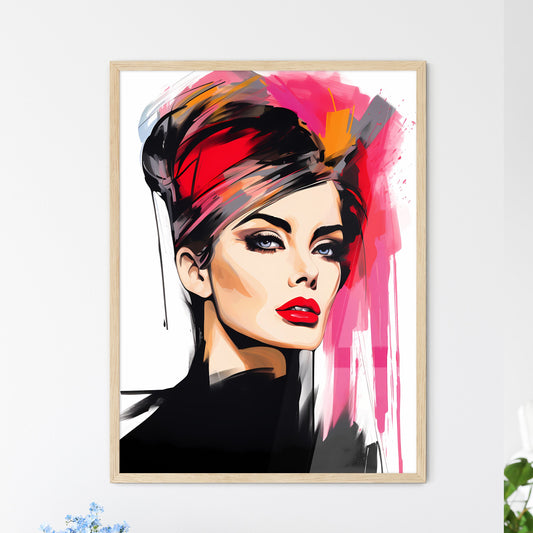 Woman With Red Lipstick Art Print Default Title