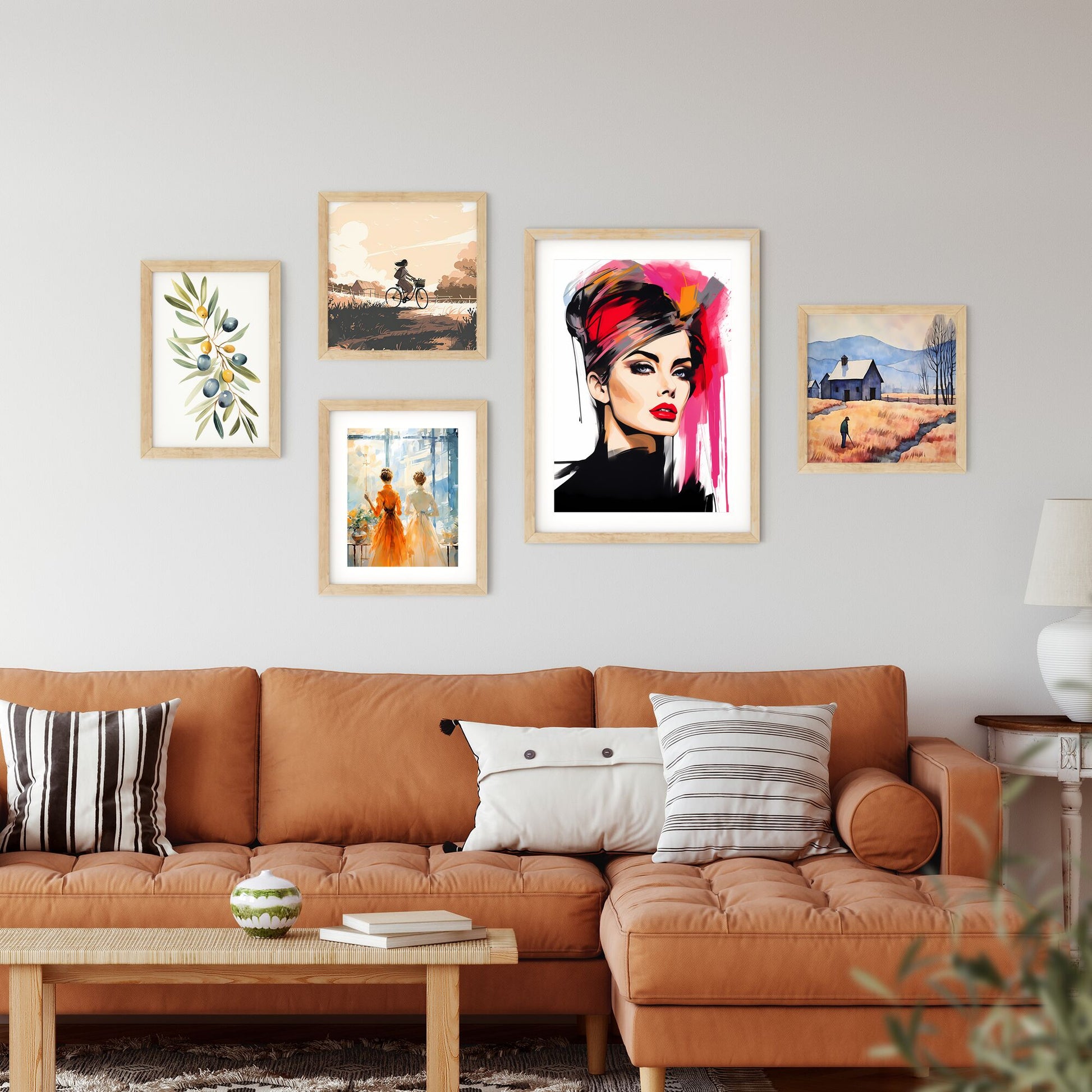 Woman With Red Lipstick Art Print Default Title