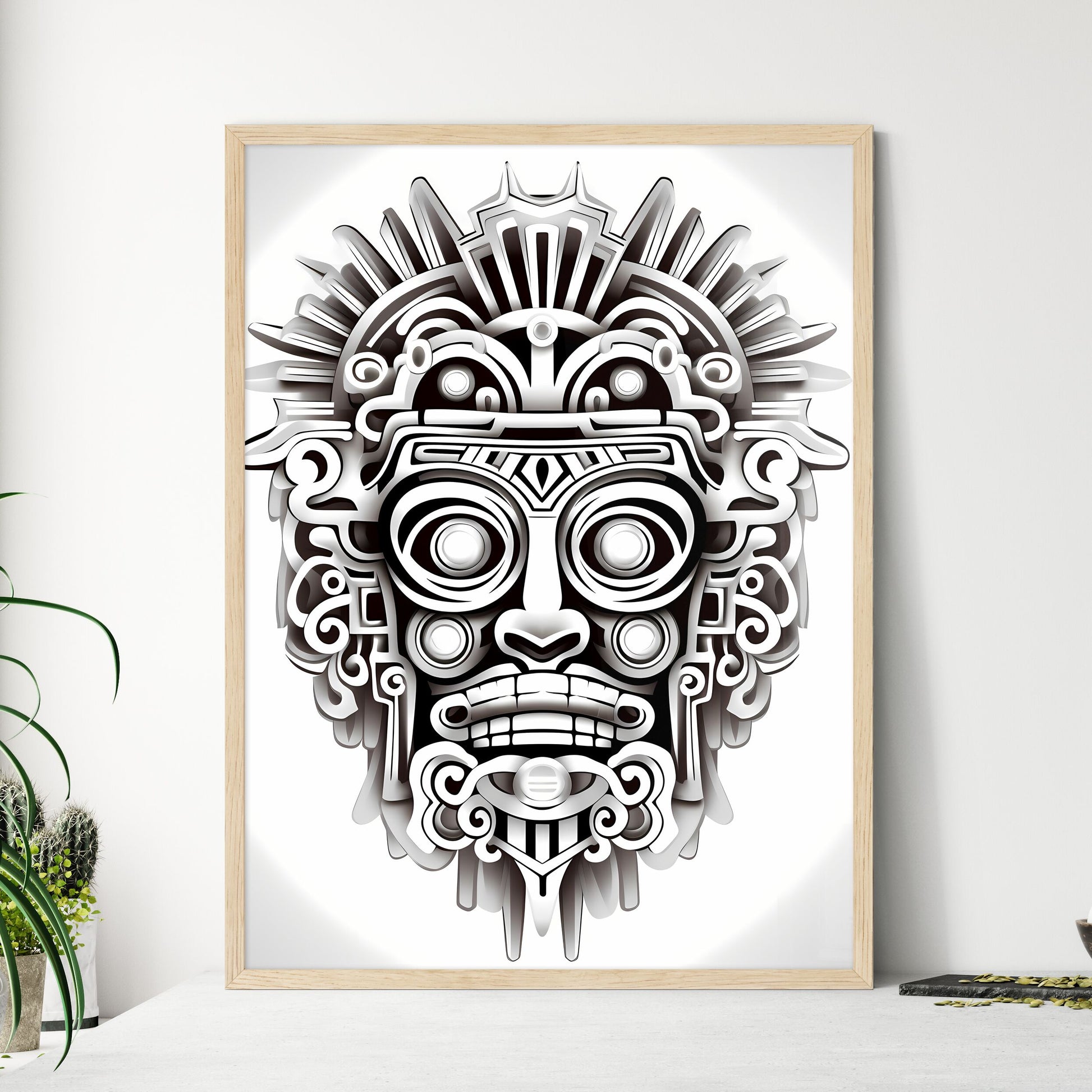 Mask With Many Different Patterns Art Print Default Title