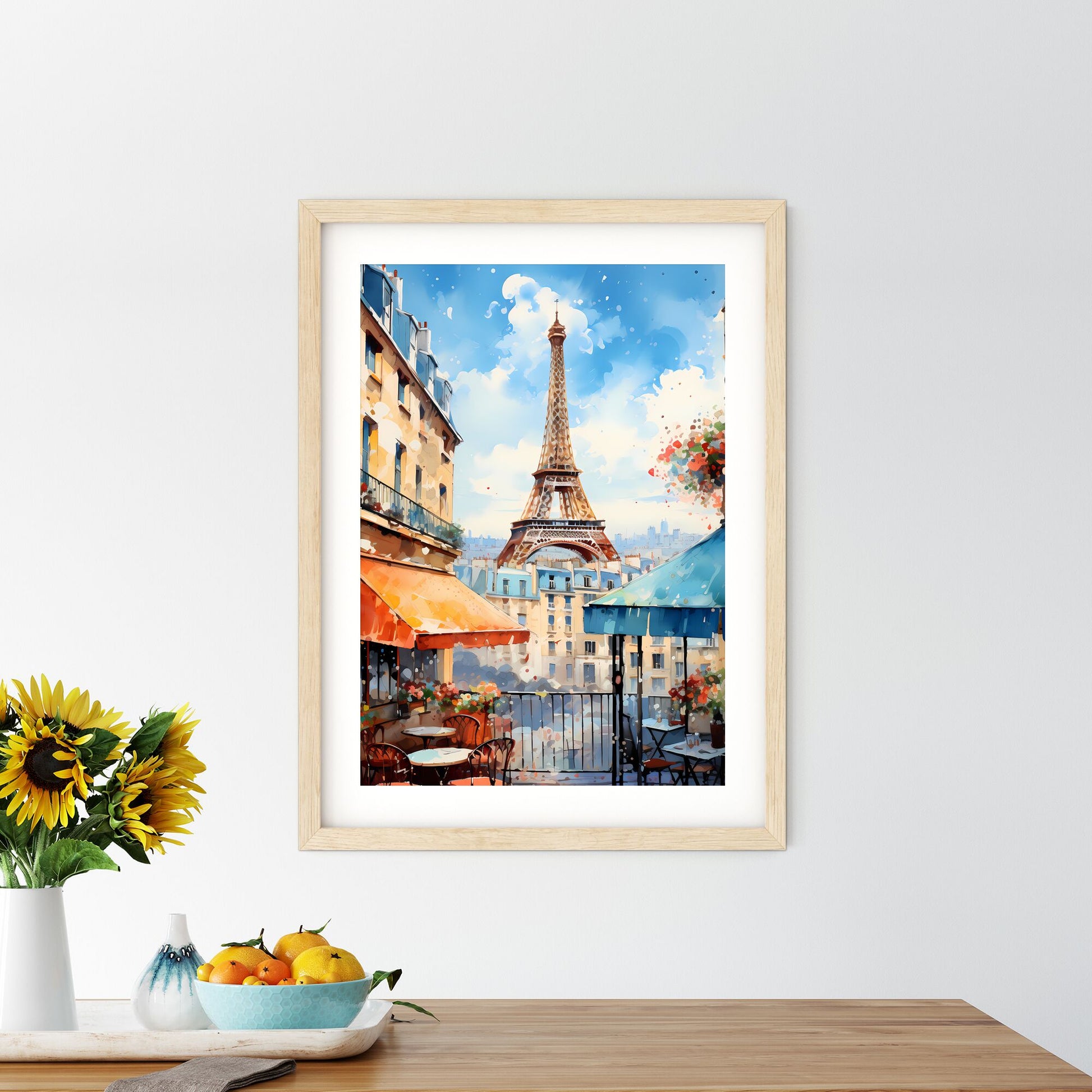 Watercolor Of A Tower In The Distance Art Print Default Title