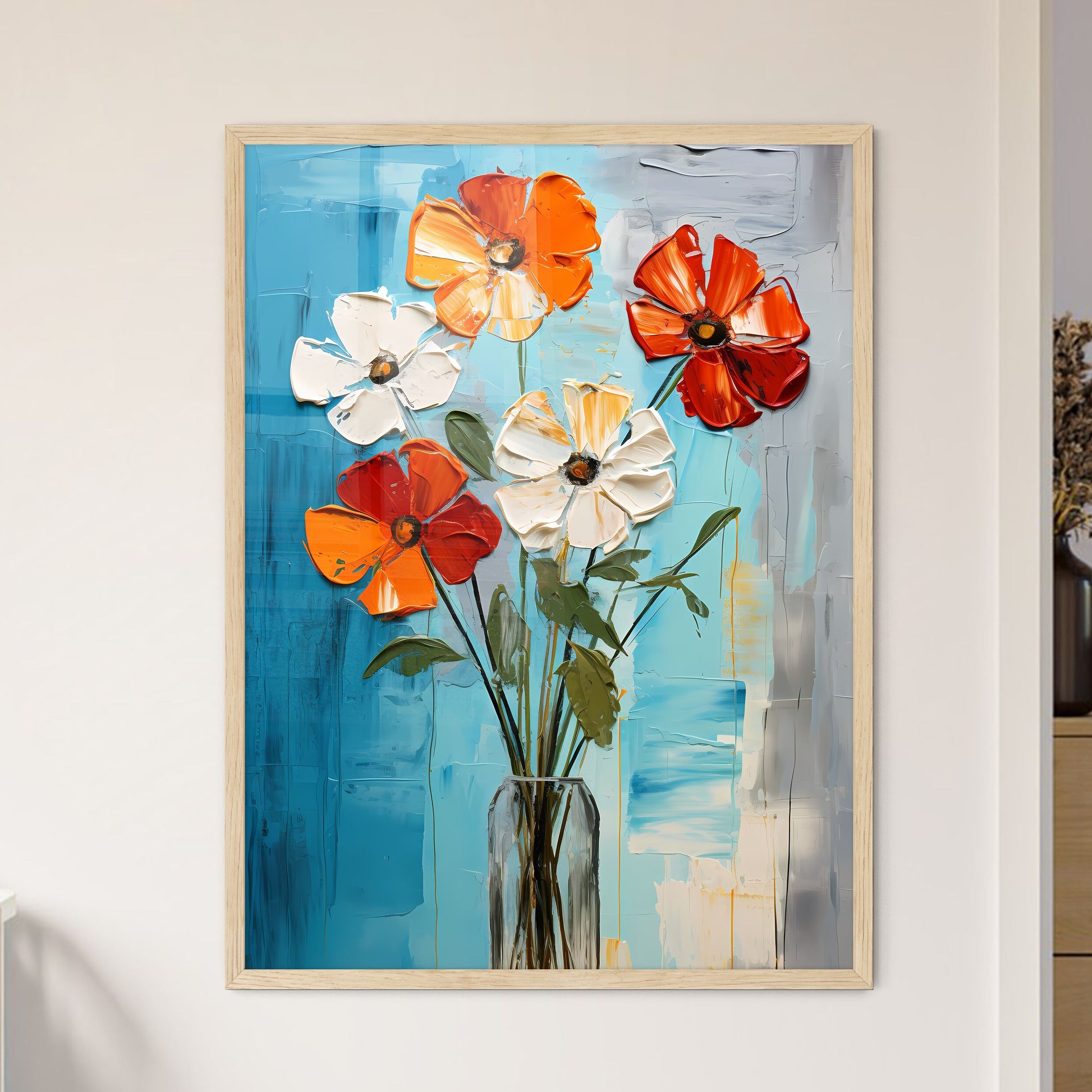 Painting Of Flowers In A Vase Art Print Default Title