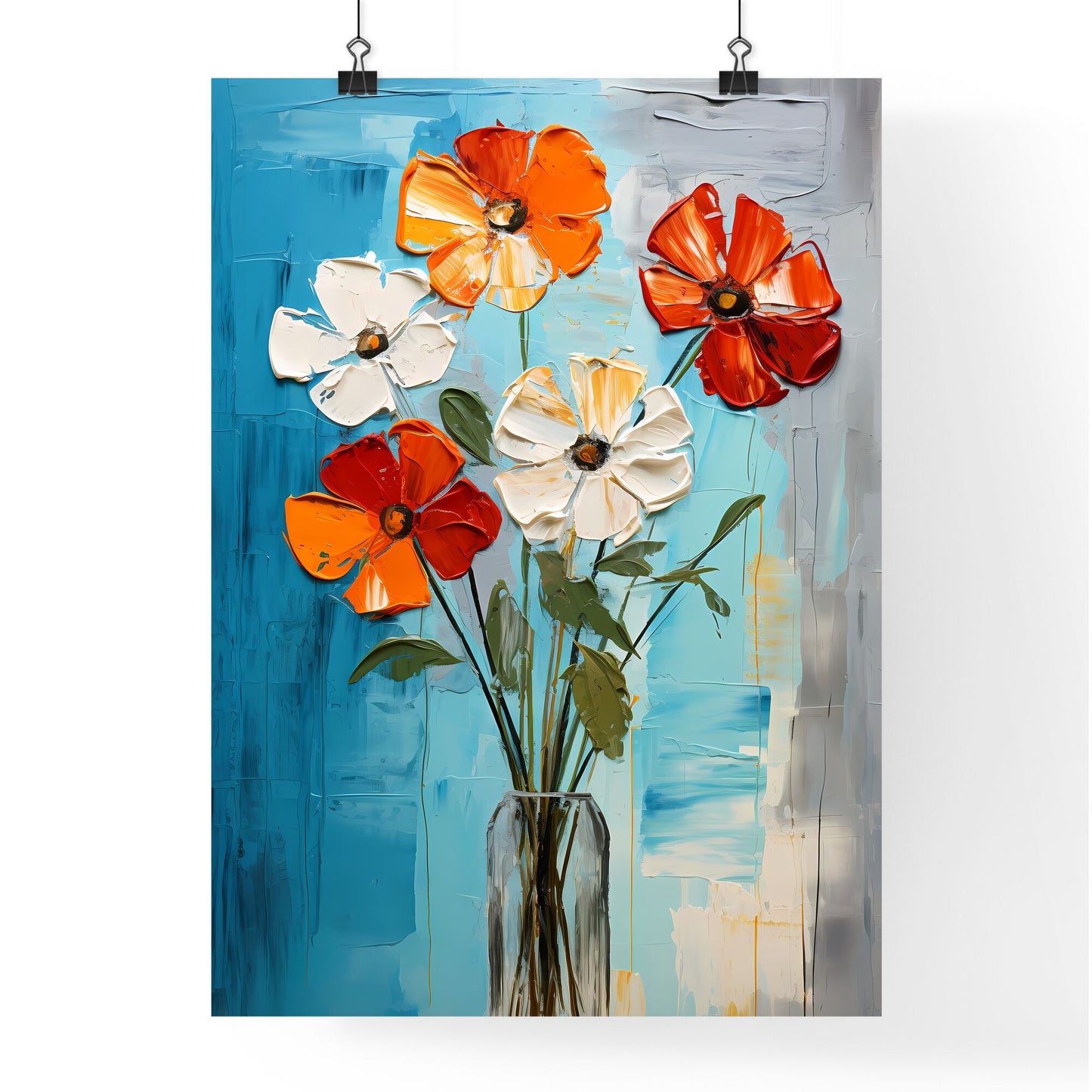 Painting Of Flowers In A Vase Art Print Default Title