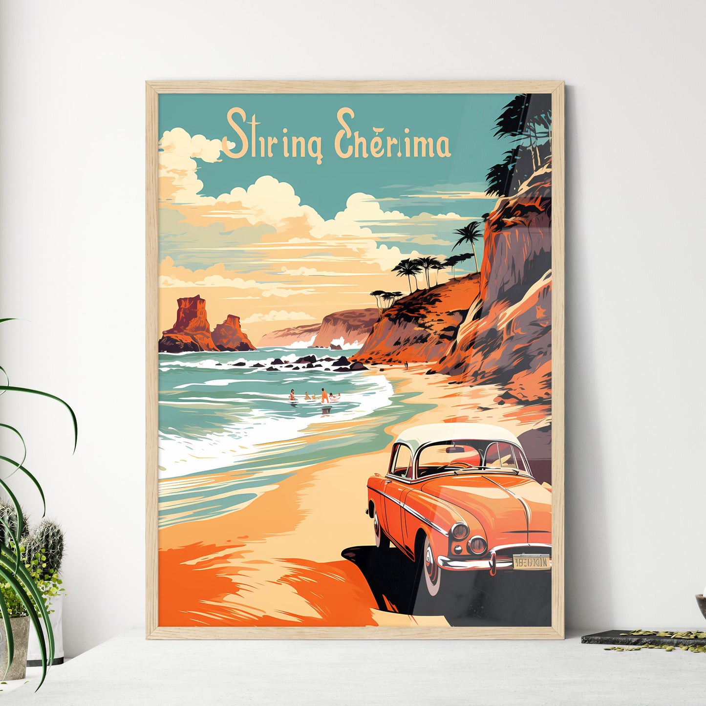 Car On A Beach Art Print Default Title