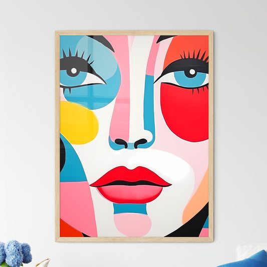 Colorful Face Painting Of A Woman Art Prin - Framed Art Print