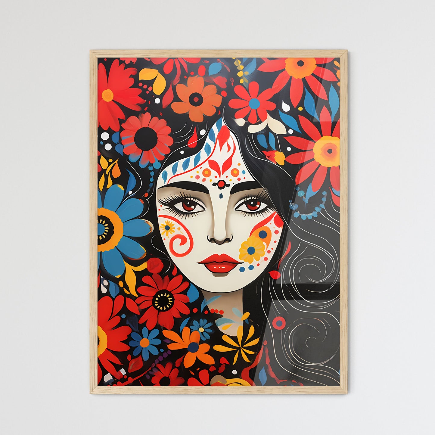 Painting Of A Woman With Flowers Art Print Default Title