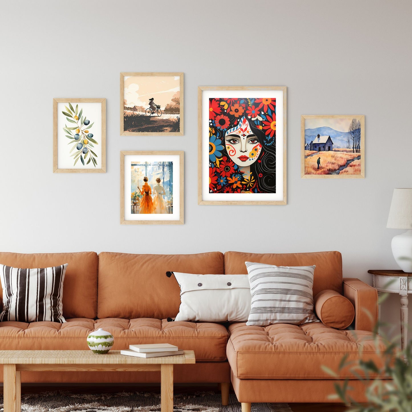 Painting Of A Woman With Flowers Art Print Default Title