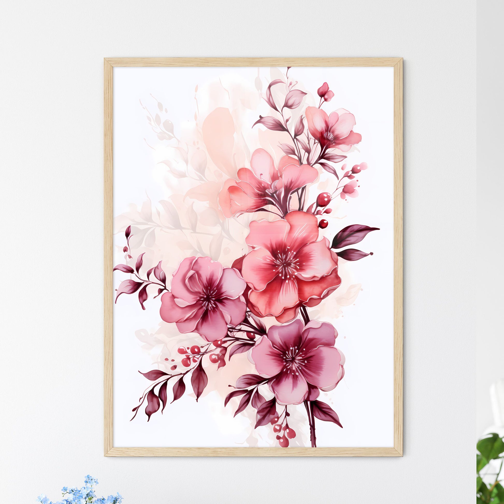 Painting Of Flowers And Leaves Art Print Default Title