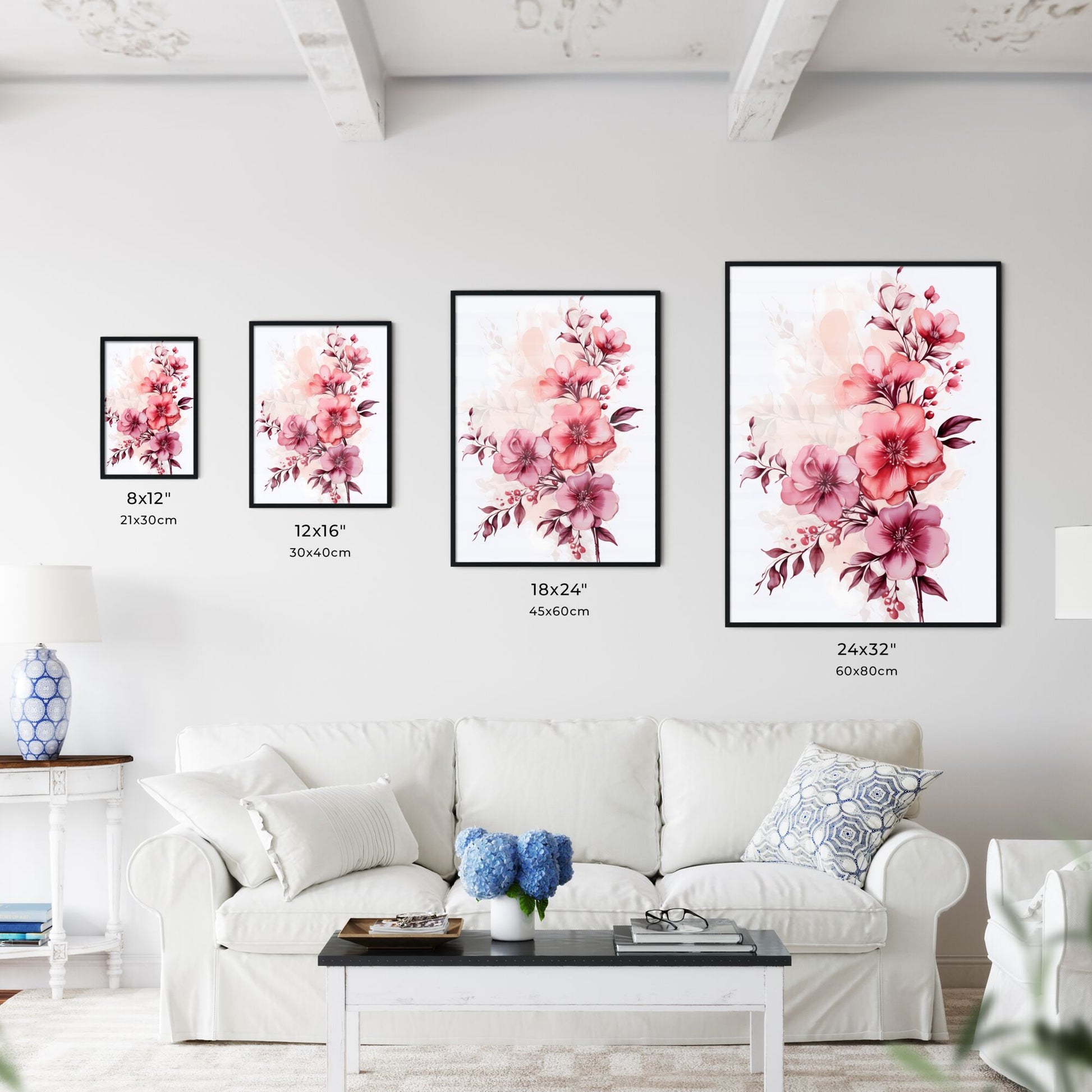 Painting Of Flowers And Leaves Art Print Default Title