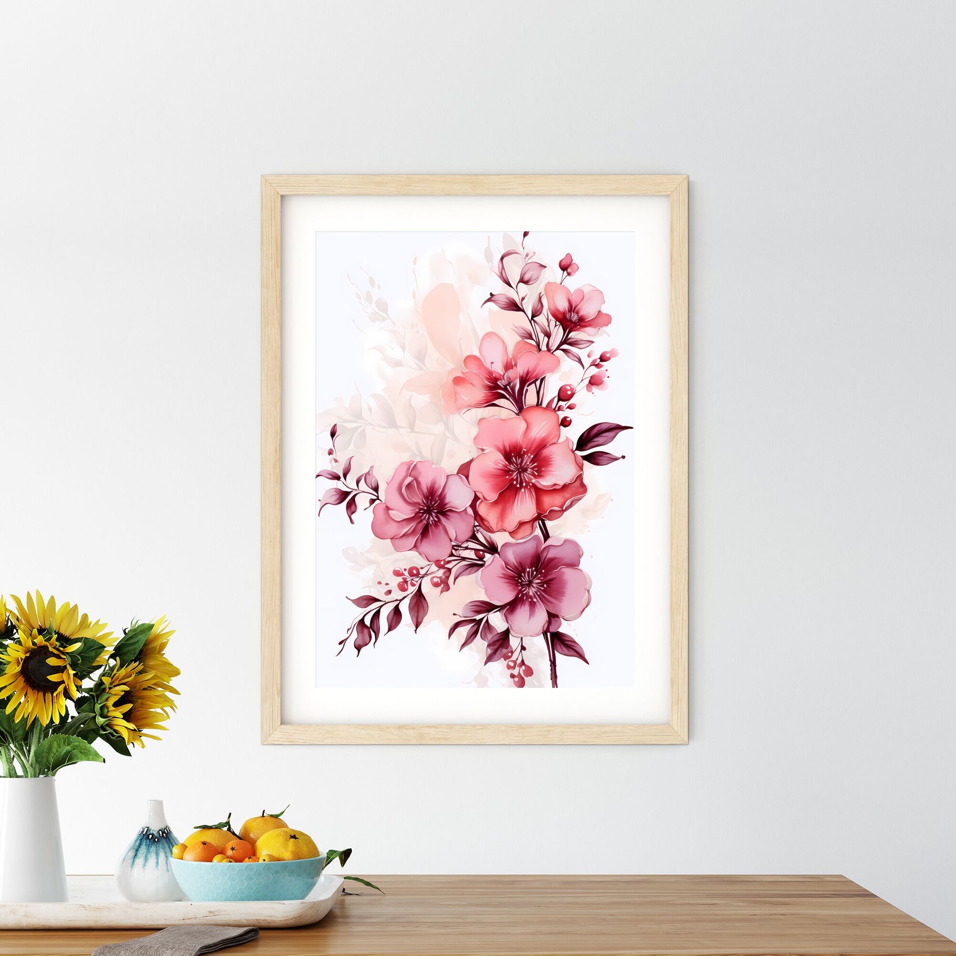 Painting Of Flowers And Leaves Art Print Default Title