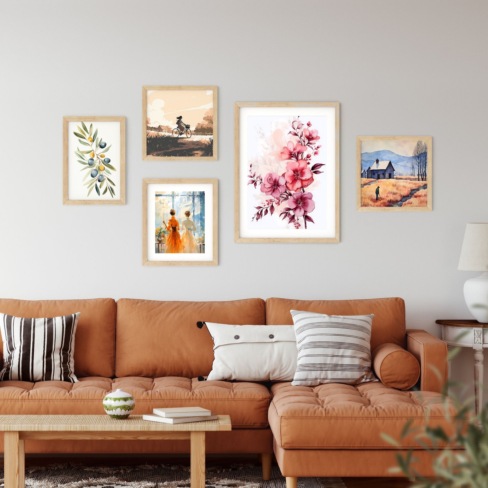 Painting Of Flowers And Leaves Art Print Default Title