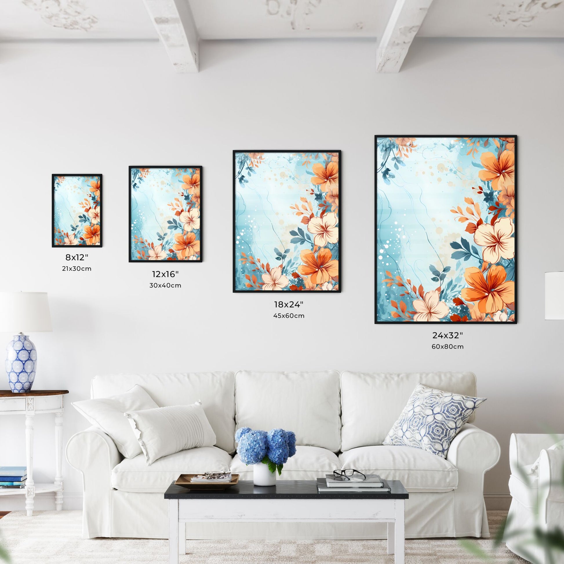 Painting Of Flowers And Leaves Art Print Default Title