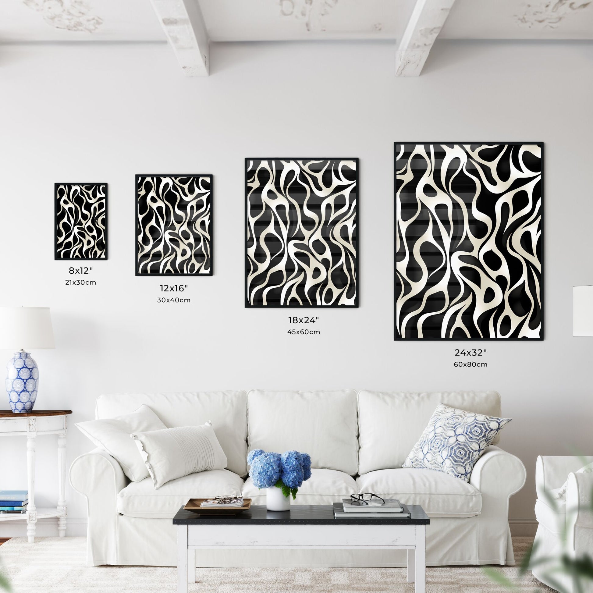 Black And White Pattern Art Print Default Title