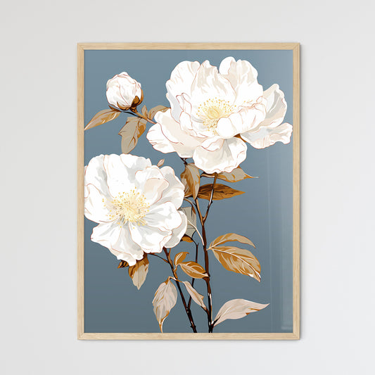 White Flowers On A Plant Art Print Default Title