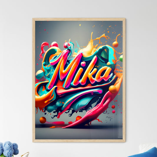 Mika - A Colorful Paint Splashing In A Shape Of A Word Art Print Default Title