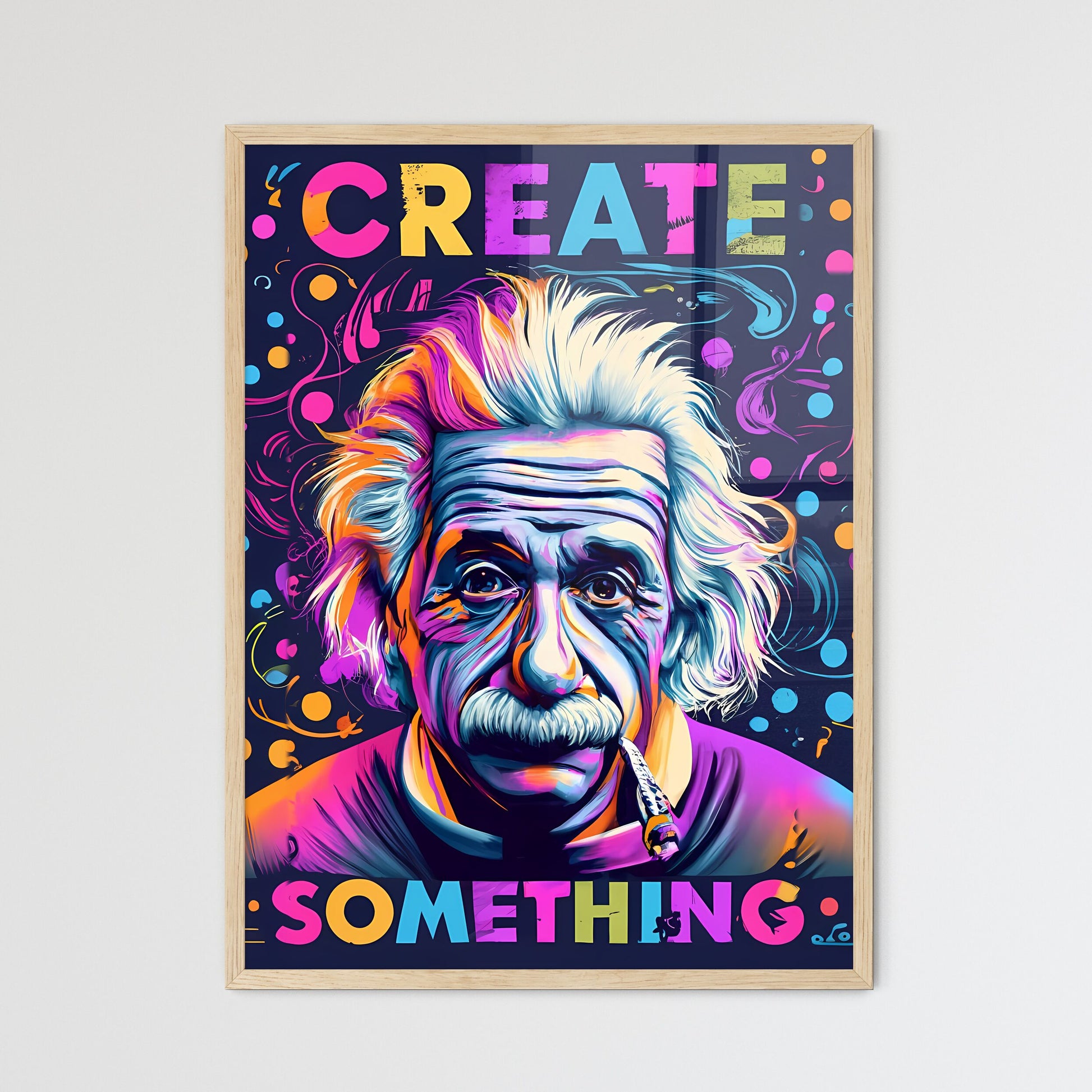 Create Something - A Man With A Mustache And A Cigar Art Print Default Title