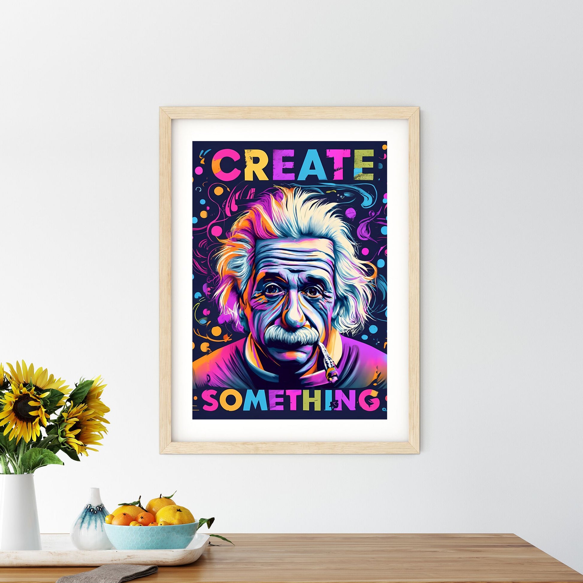 Create Something - A Man With A Mustache And A Cigar Art Print Default Title