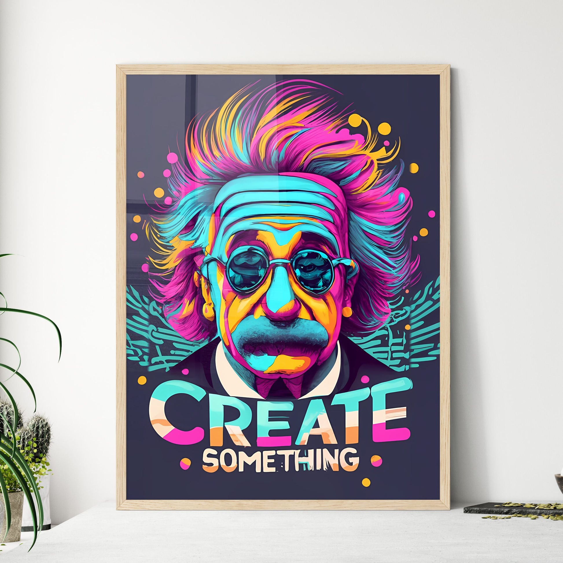 Create Something - A Man With Glasses And Mustache Art Print Default Title