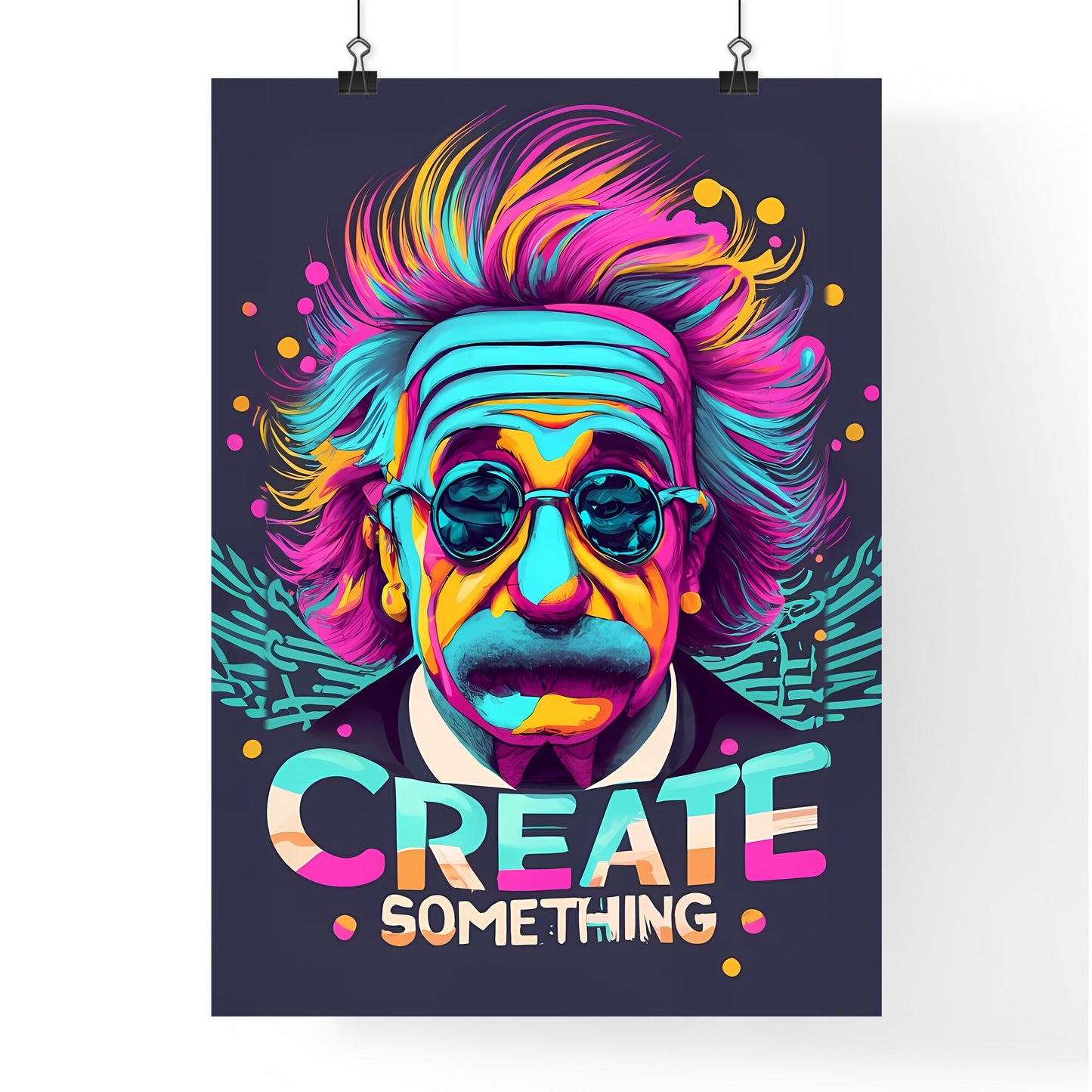 Create Something - A Man With Glasses And Mustache Art Print Default Title